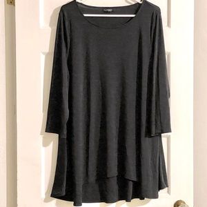 Alfani black high/low hem tunic, size 2X